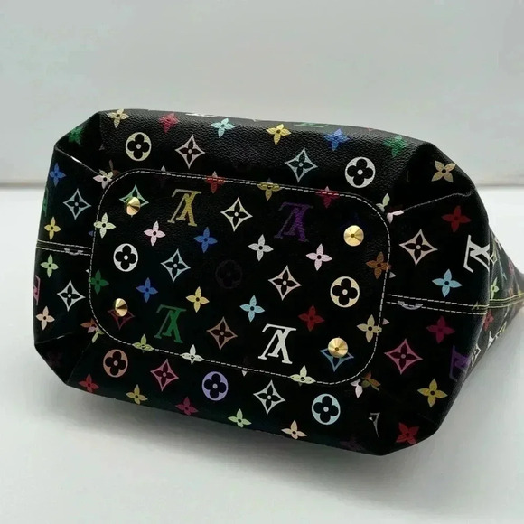 Louis Vuitton Black Monogram Multicolore Canvas Annie GM Bag w/ FREE ENTRUPY COA - Picture 16 of 17